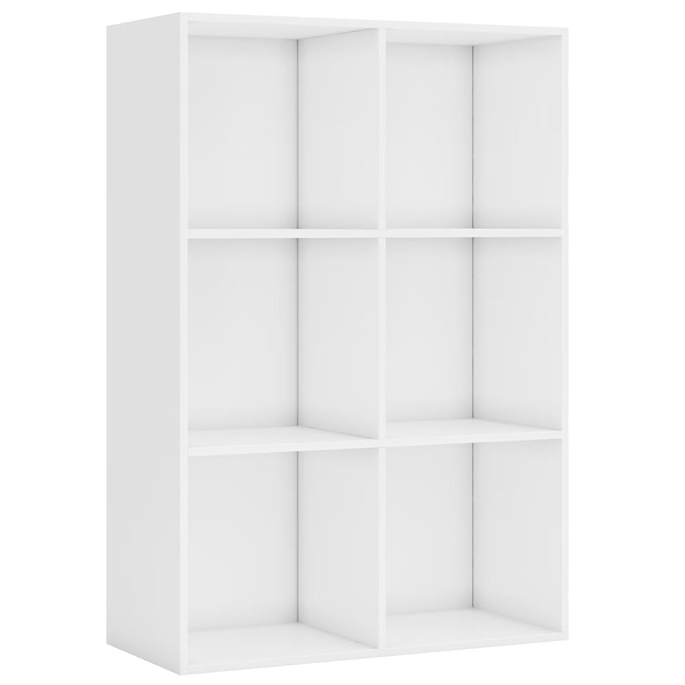 Homecho Freestanding Bookcase, 6 Cubes Storage Cabinet for Kidsroom Office Livingroom, White Color Finish