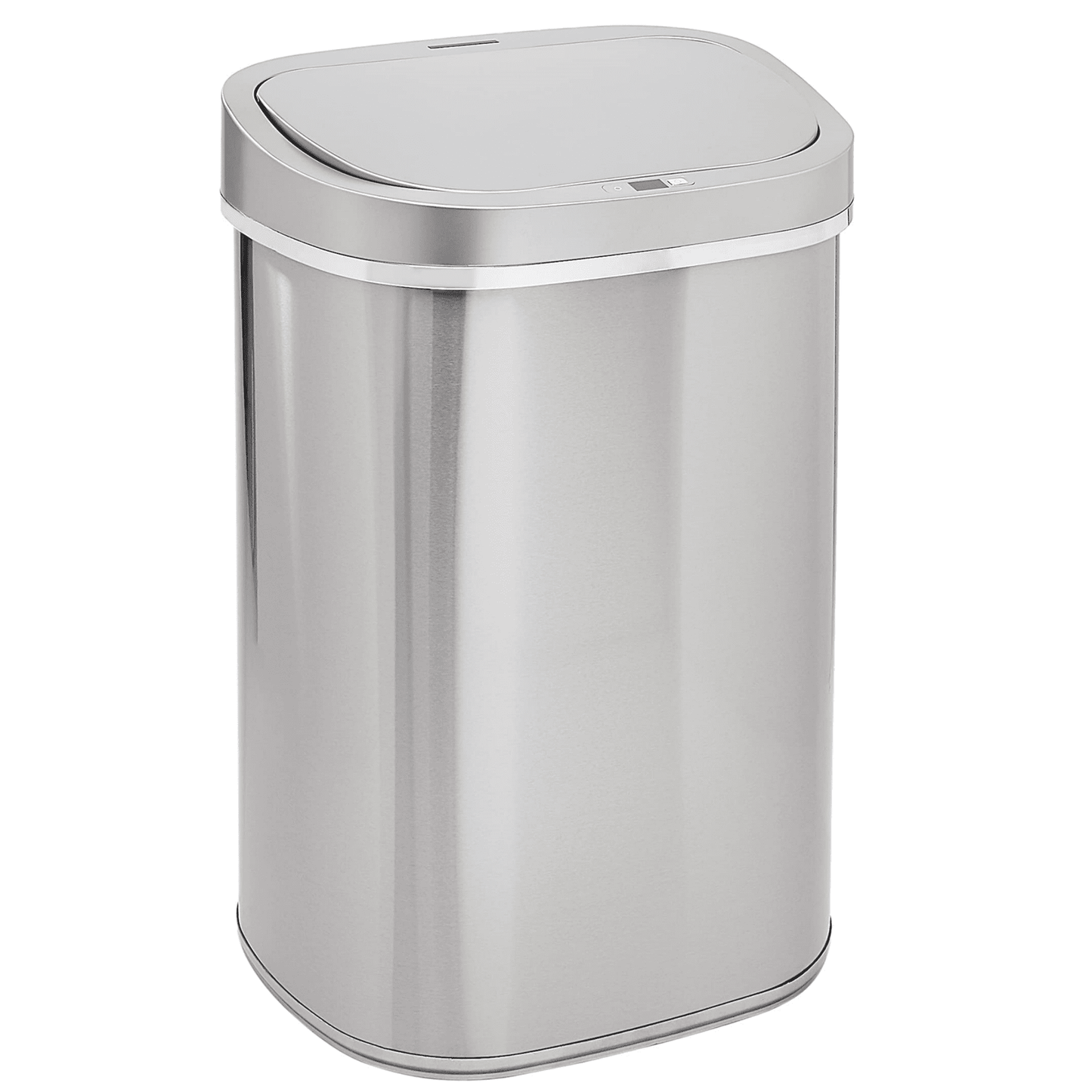 HOMECHO Motion Sensor Trash Can with Stainless Steel Lid 21 Gal/80 Liter, Touchless Garbage Can with 2 Bins for Kitchen Bathroom, Sliver Color